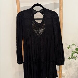 Free People Black Lace Dress